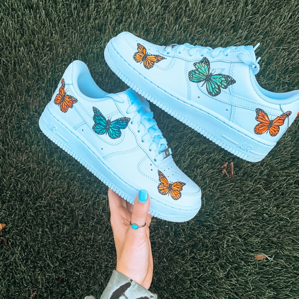 Handpainted butterfly Nike customs